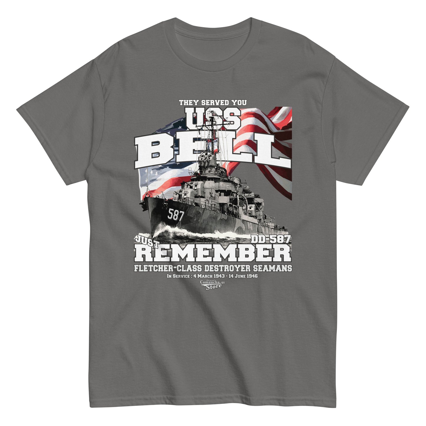 USS Bell DD-587 destroyer t-shirt