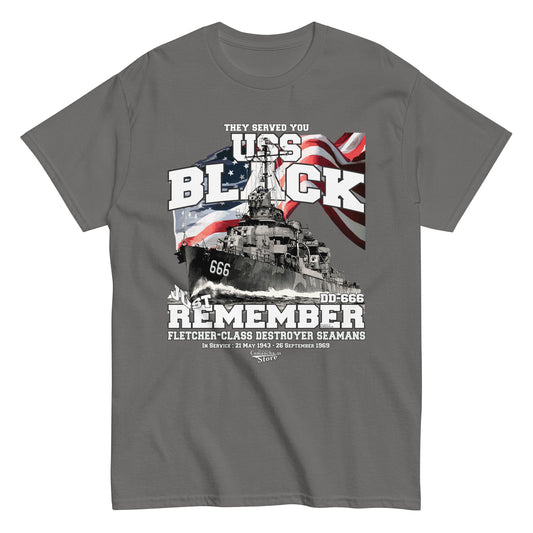 USS Black DD-666 destroyer t-shirt