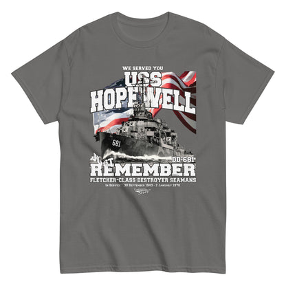 USS Hopewell DD-681 destroyer t-shirt