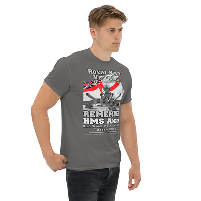 HMS ANSON tee, HMS ANSON Navy T-shirt, HMS ANSON Battleship,HMS ANSON Battleship Royal Navy T-shirt, HMS ANSON T-shirt, Comancha T-shirt,