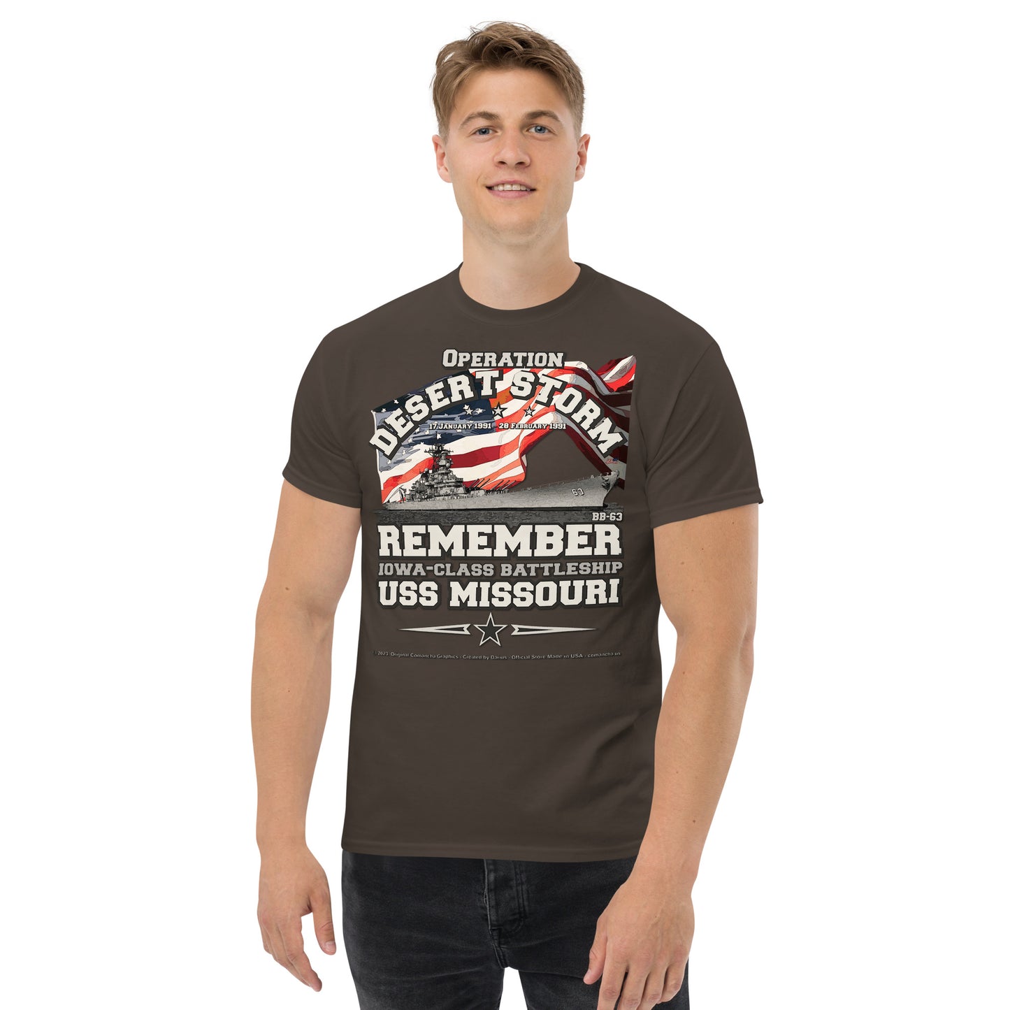 USS Missouri BB-63 Battleship t-shirt