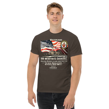 USS Winston Churchill DDG-81 Destroyer t-shirt