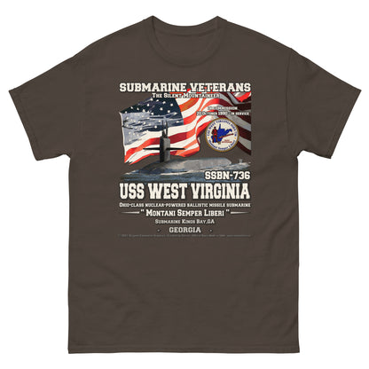 USS West Virginia Submarine classic t-shirt, Comancha Military T-shirt,