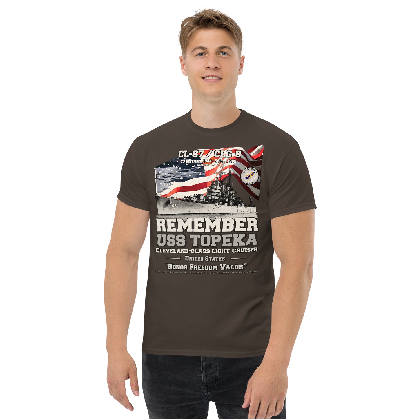 USS TOPEKA CL-67 Light Cruiser t-shirt