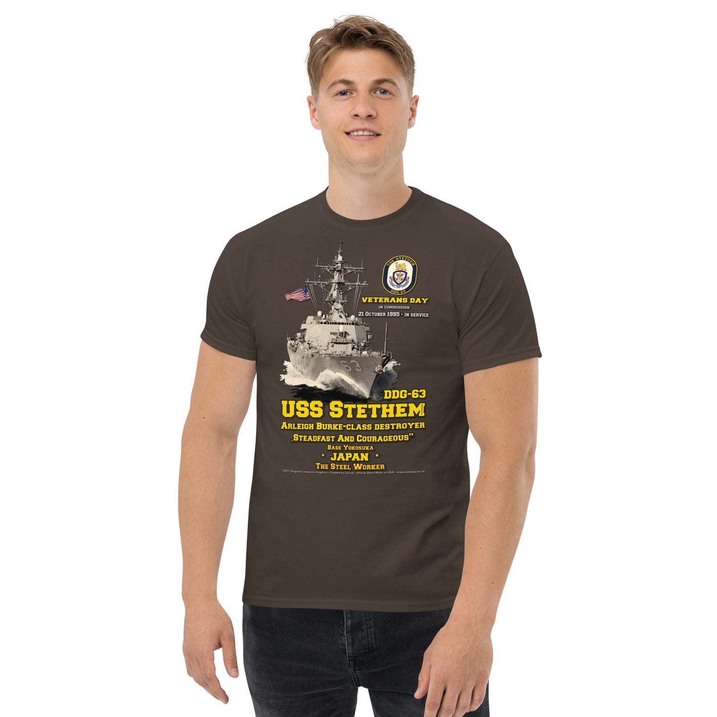 USS STETHEM DDG-63 Destroyer Veterans Tee, Comancha Navy Veterans tees,