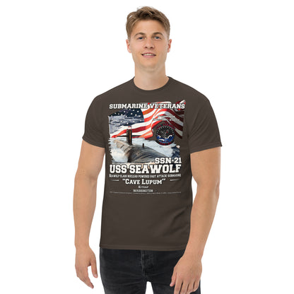 USS SEAWOLF SSN-21 Submarine Veterans T-shirt, Comancha Navy Tees,