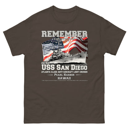 USS SAN DIEGO CL-53 Light Cruiser t-shirt