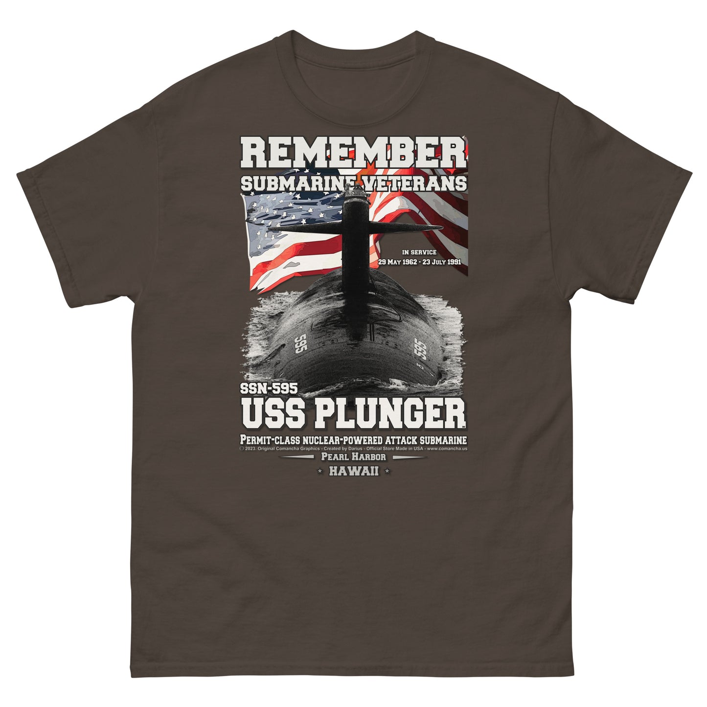 USS PLUNGER SSN-595 Submarine Veterans Classic T-Shirt