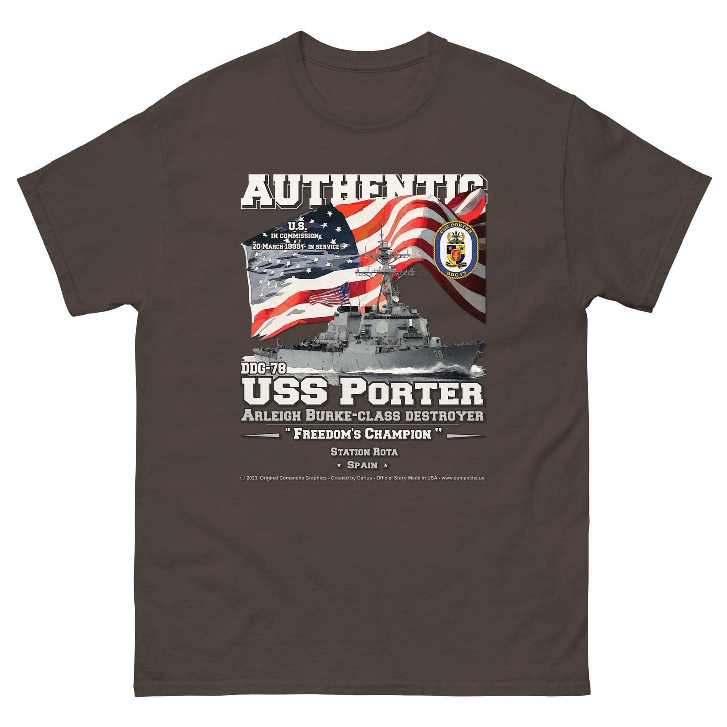 USS PORTER DDG-78 Destroyer T-Shirt