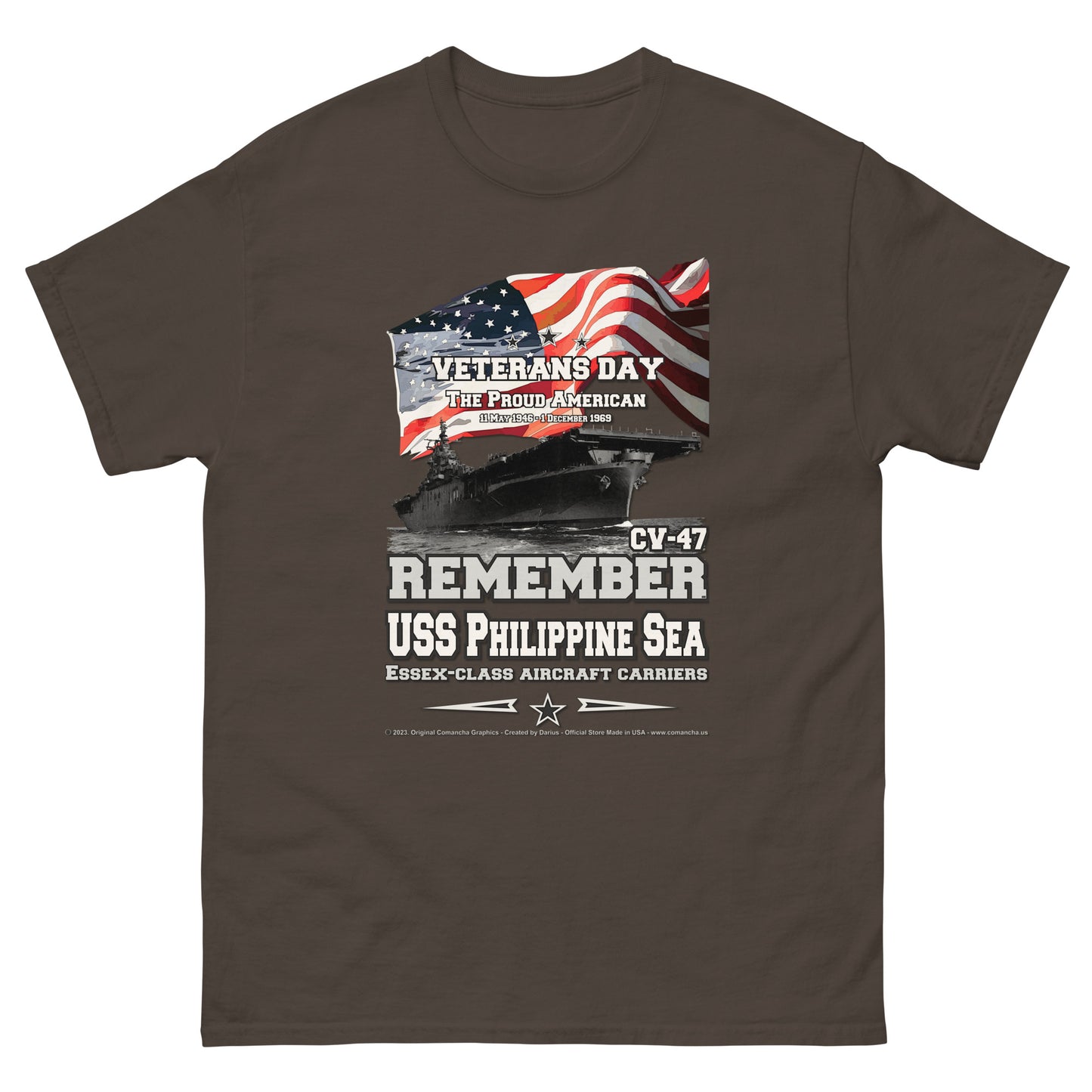 USS PHILIPPINE SEA CV-47 Aircraft Carrier T-Shirt