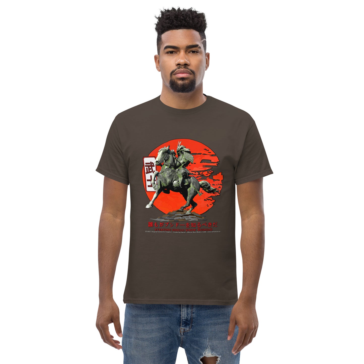 Samurai Kusunoki Masahige T-shirt, Japanese Tradition T-Shirt, Comancha T-shirts,