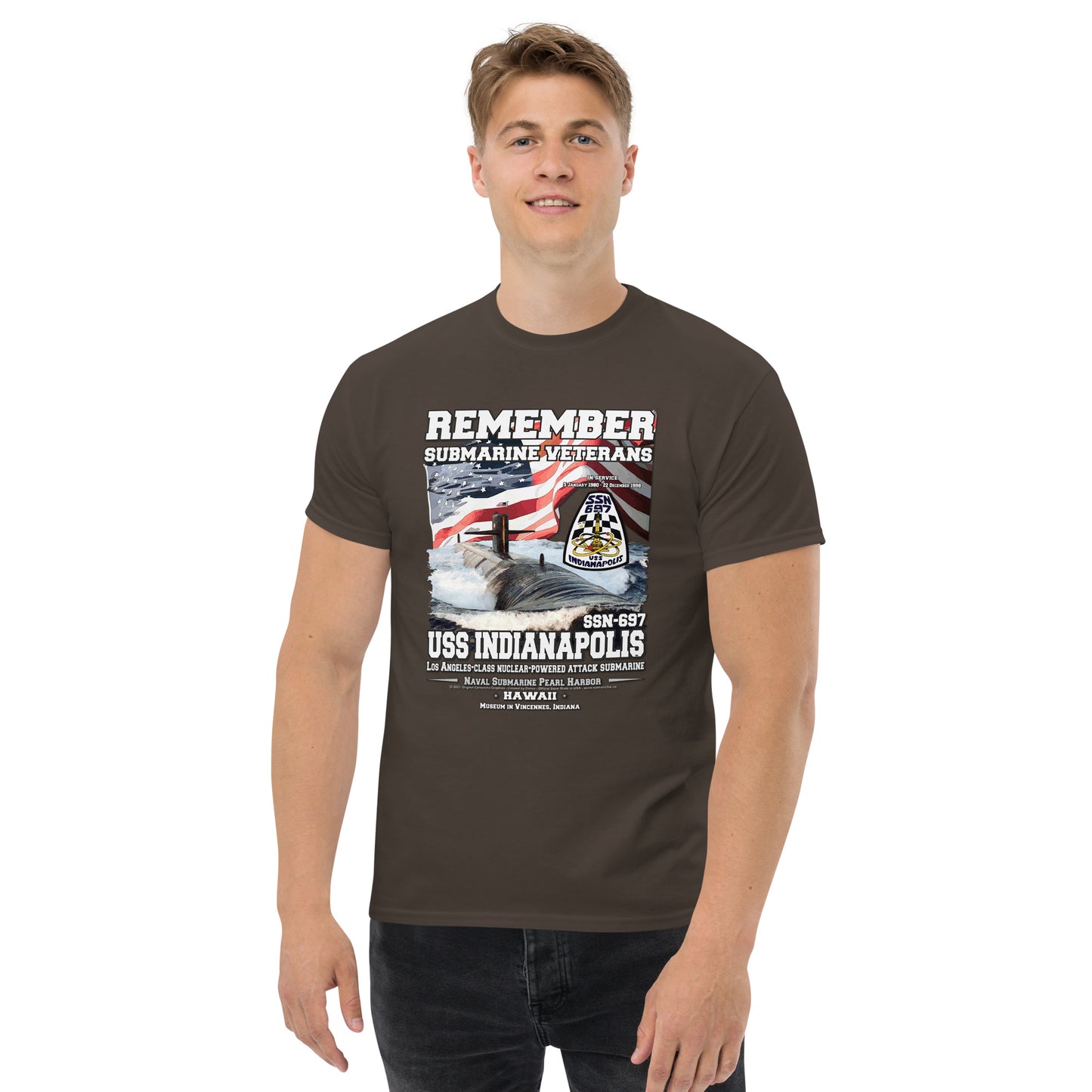 USS INDIANAPOLIS SSN-697 Submarine t-shirt