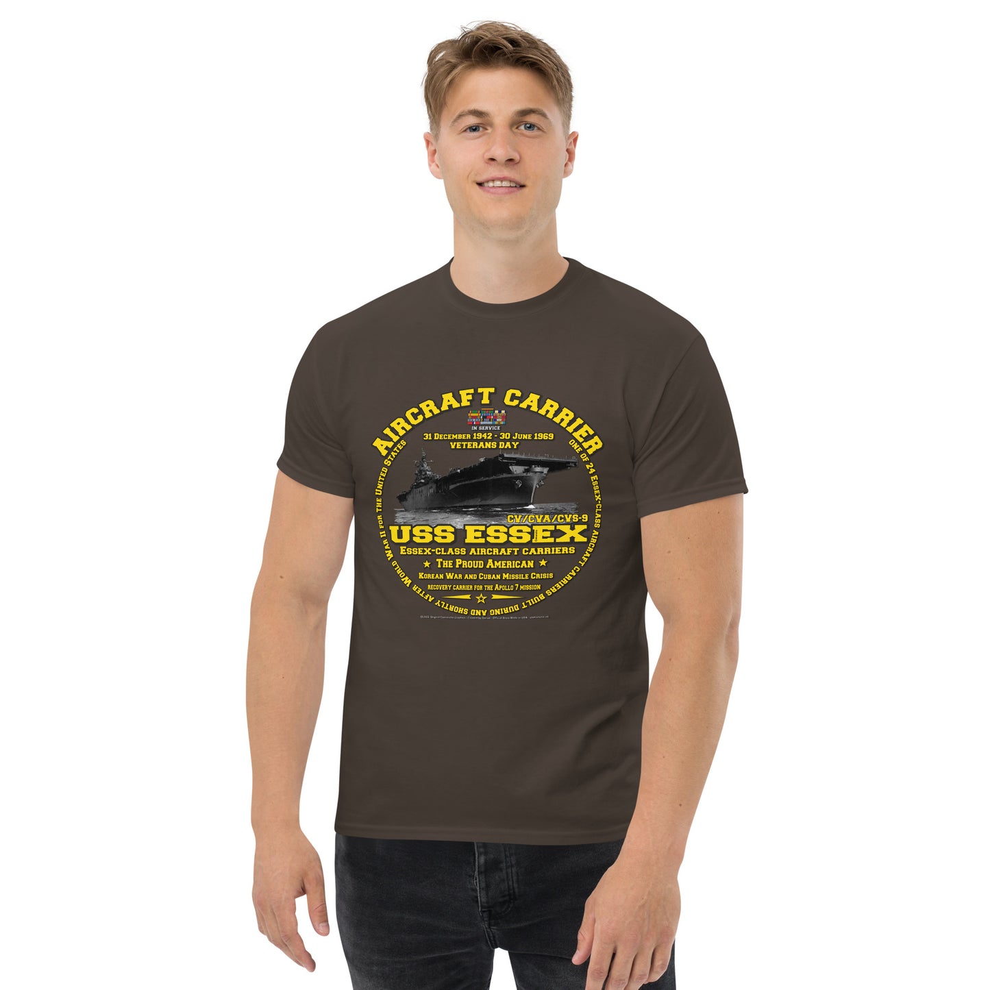 USS ESSEX CV-9 Aircraft Carrier T-shirt