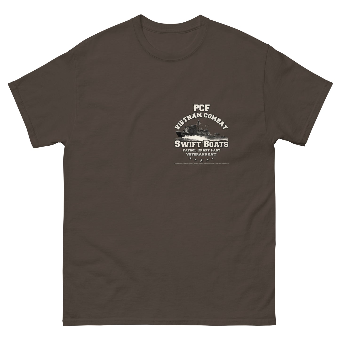 Swift Boats t-shirt, Vietnam combat t-shirt, PCF tee,Swift Boats Vietnam Veterans T-shirt, Comancha Graphics,