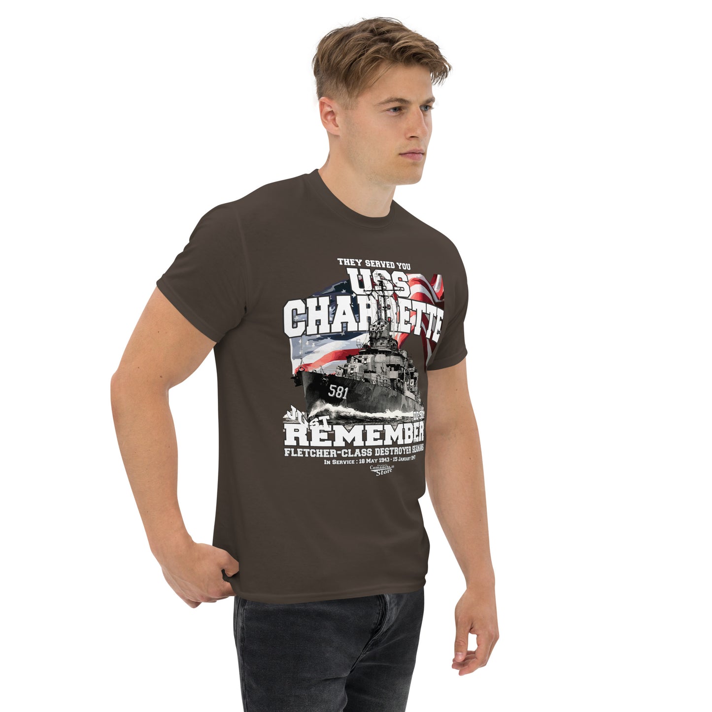 USS Charrette DD-581 destroyer t-shirt