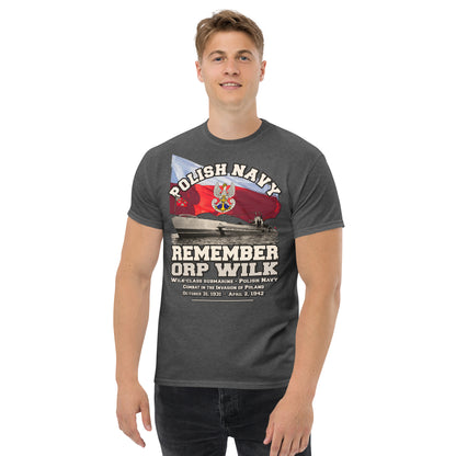 ORP Wilk submarine tee, ORP Wilk T-shirt,ORP Wilk Polish Navy Submarine ww2, Comancha design,