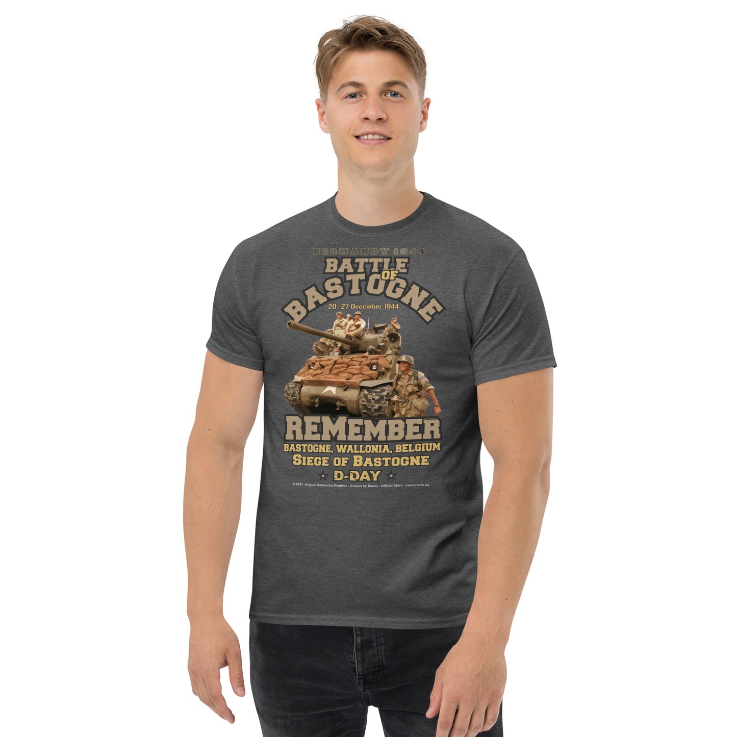 Remember Battle of Bastogne, Comancha T-Shirt,