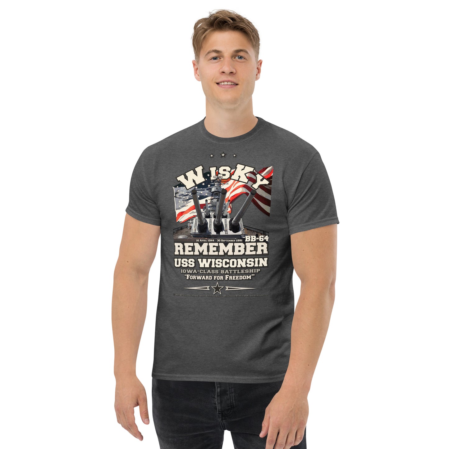 USS Wisconsin BB-64 Battleship t-shirt