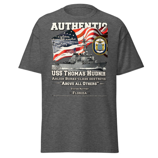 USS THOMAS HUDNER DDG-116 Destroyer Veterans Tee, Comancha Graphics,