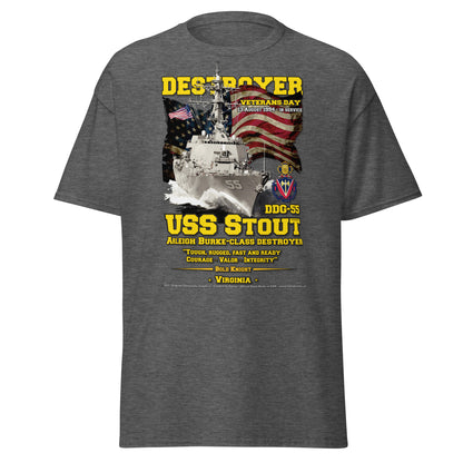 USS STOUT DDG-55 Destroyer Veterans Tee, Comancha Navy T-shirts,