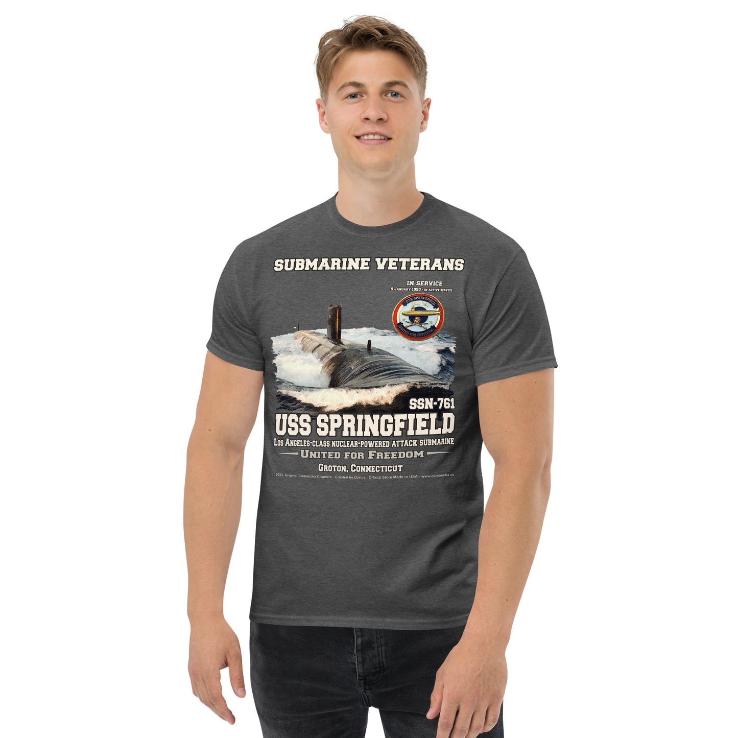 USS SPRINGFIELD SSN-761 Submarine t-shirt