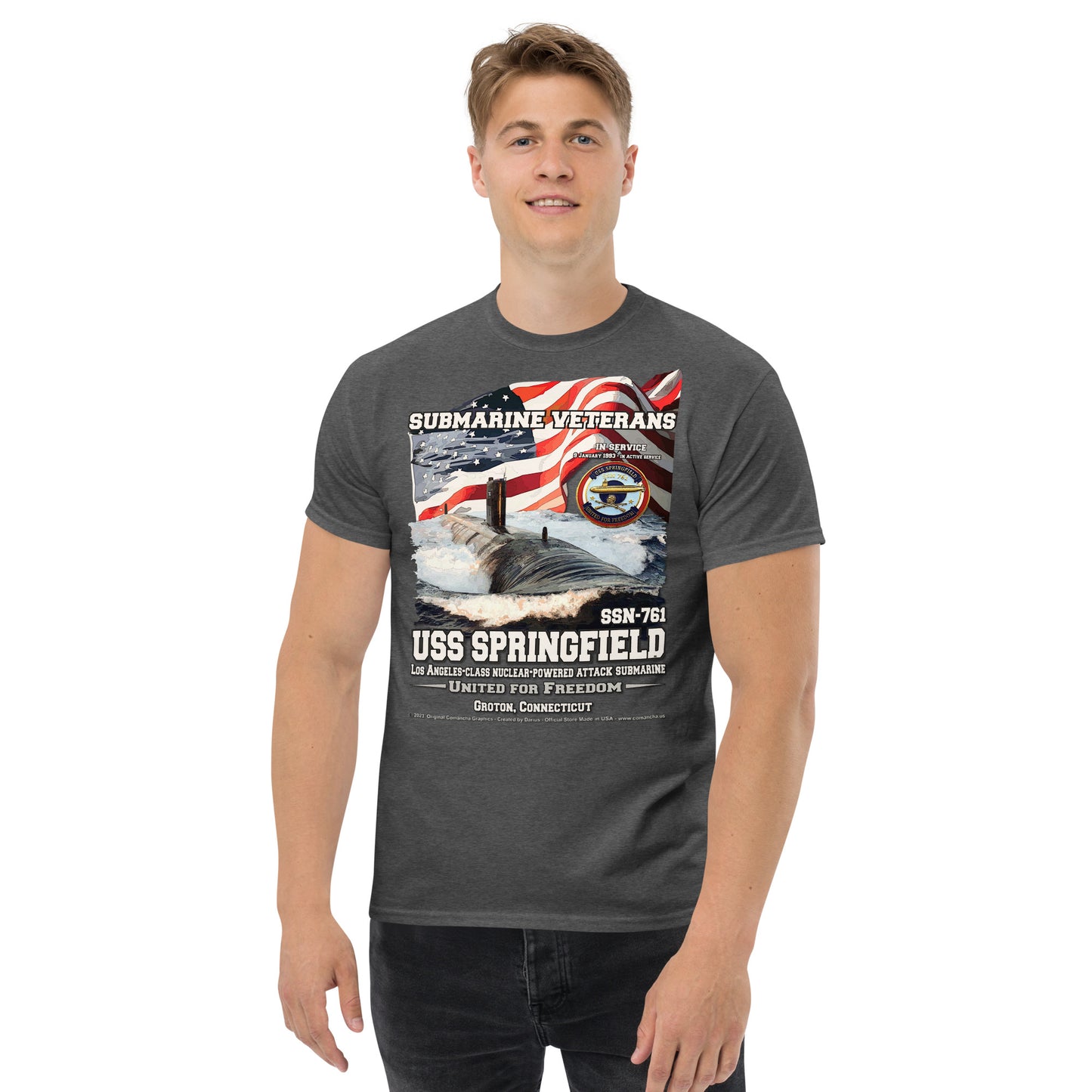 USS SPRINGFIELD SSN-761 Submarine t-shirt