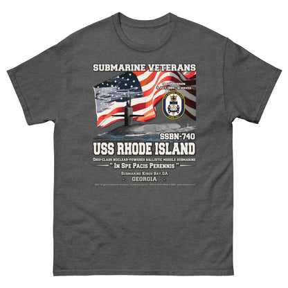 USS RHODE ISLAND SSBN-740 Submarine T-shirt