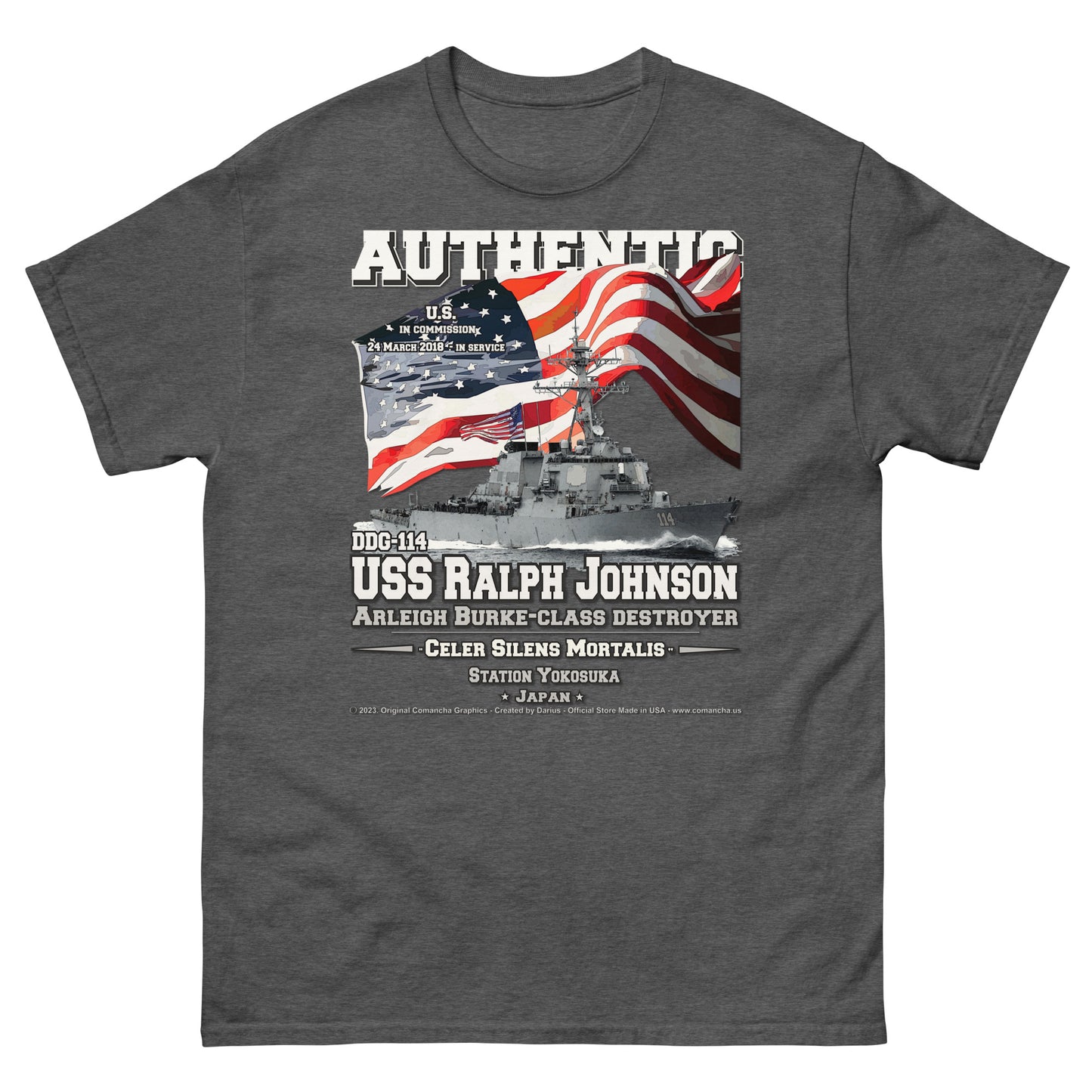 USS RALPH JOHNSON DDG-114 Destroyer T-Shirt