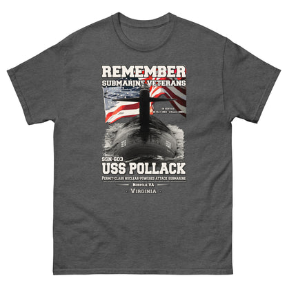 USS POLLACK SSN-603 Submarine T-Shirt