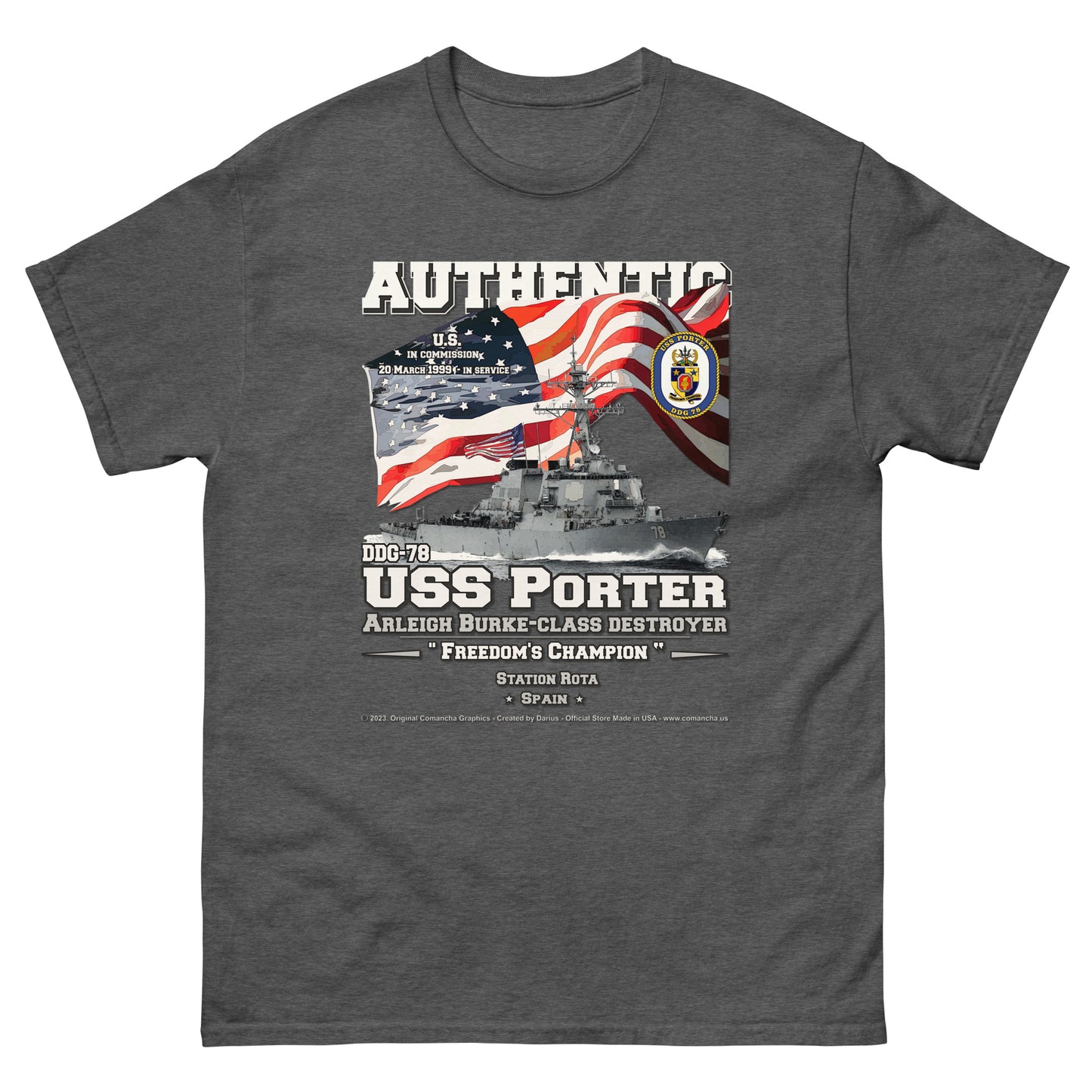 USS PORTER DDG-78 Destroyer T-Shirt