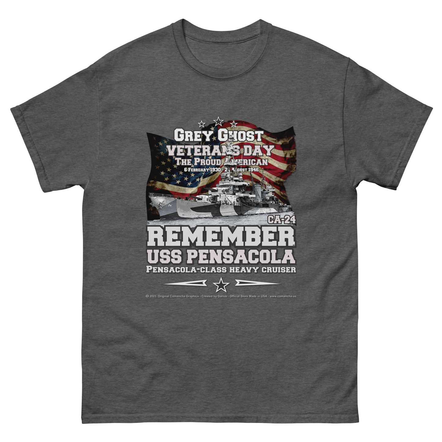 USS PENSACOLA CA-24 Destroyer T-Shirt