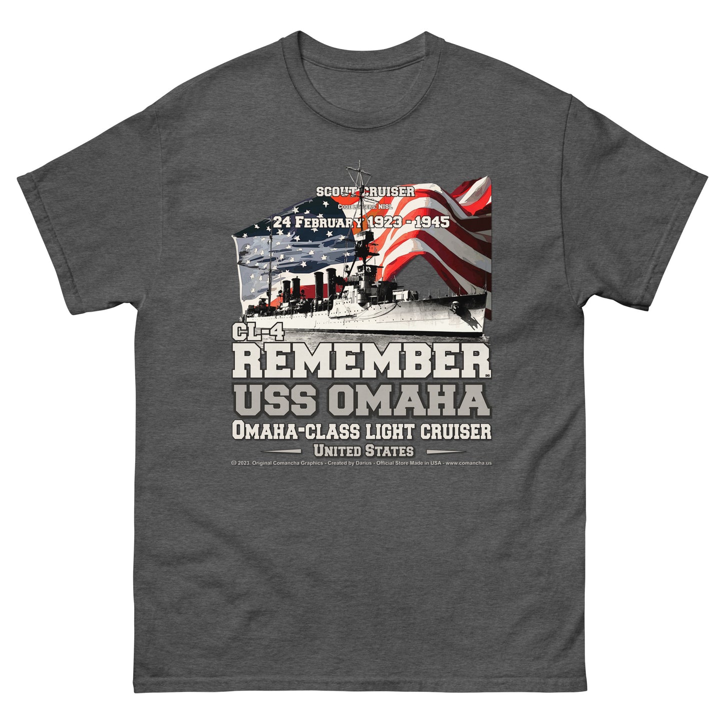 USS OMAHA CL-4 Cruiser T-Shirt