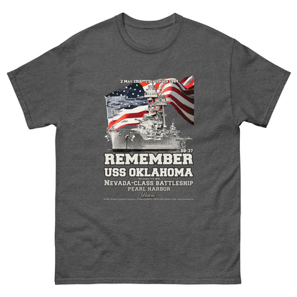 USS OKLAHOMA BB-37 Battleship T-shirt