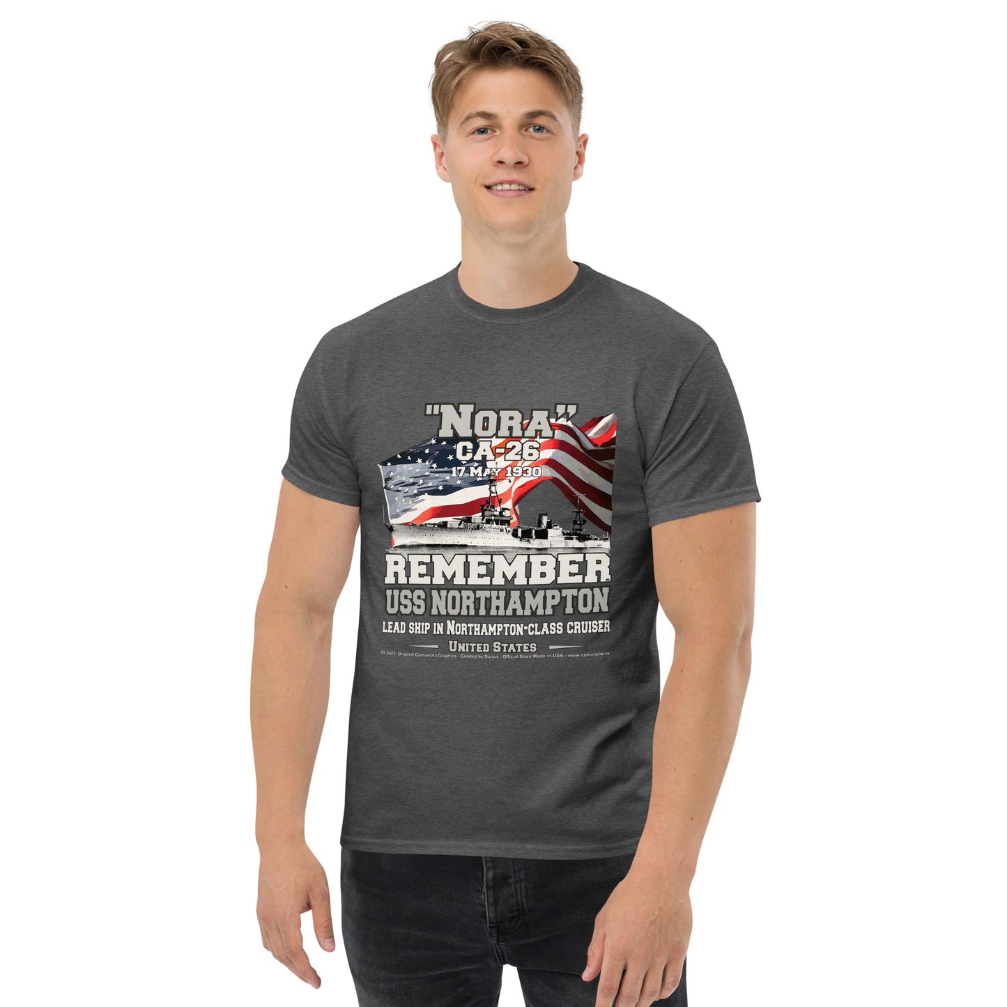 USS NORTHAMPTON CA-26 Cruiser T-shirt