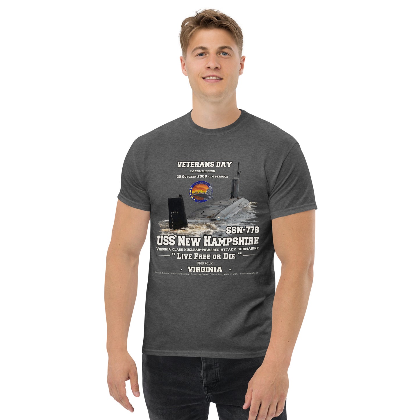 USS NEW HAMPHIRE SSN-778 Submarine t-shirt