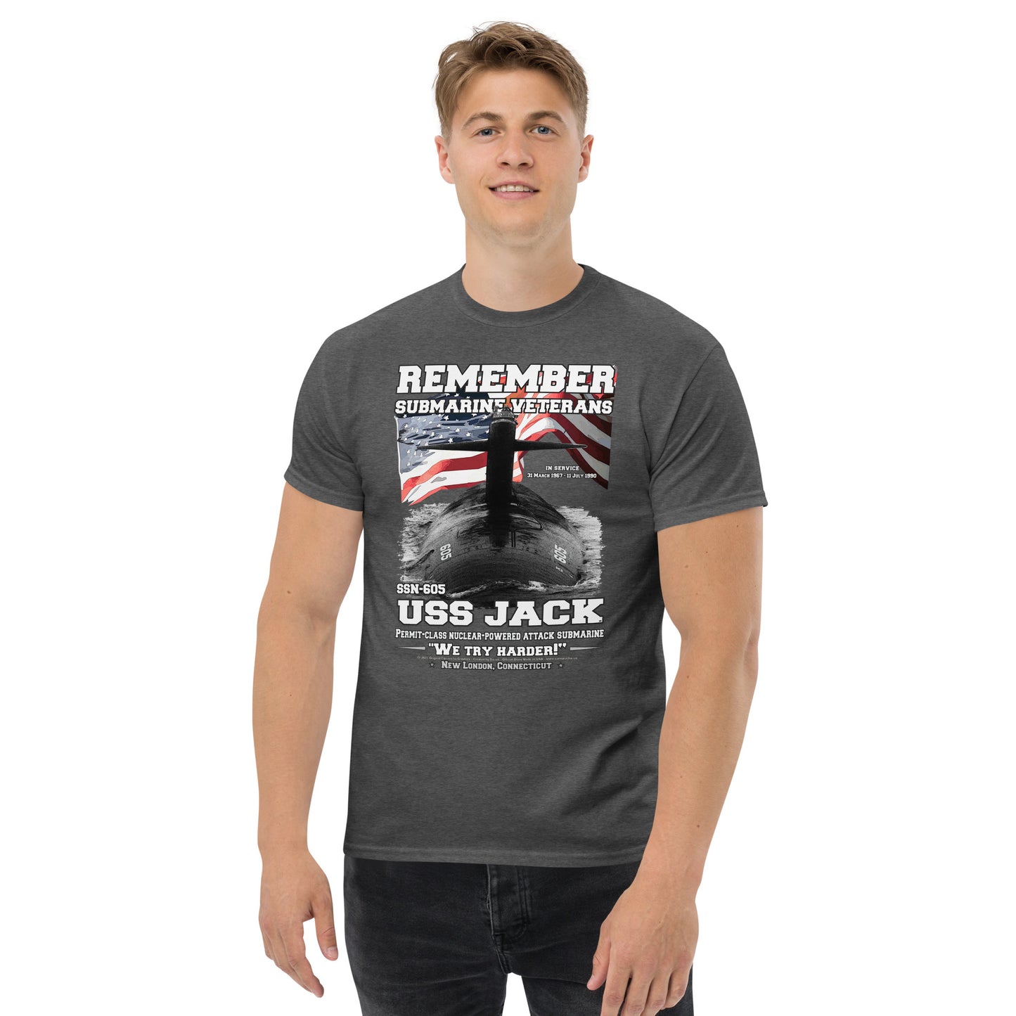 USS JACK SSN-605 Submarine T-Shirt