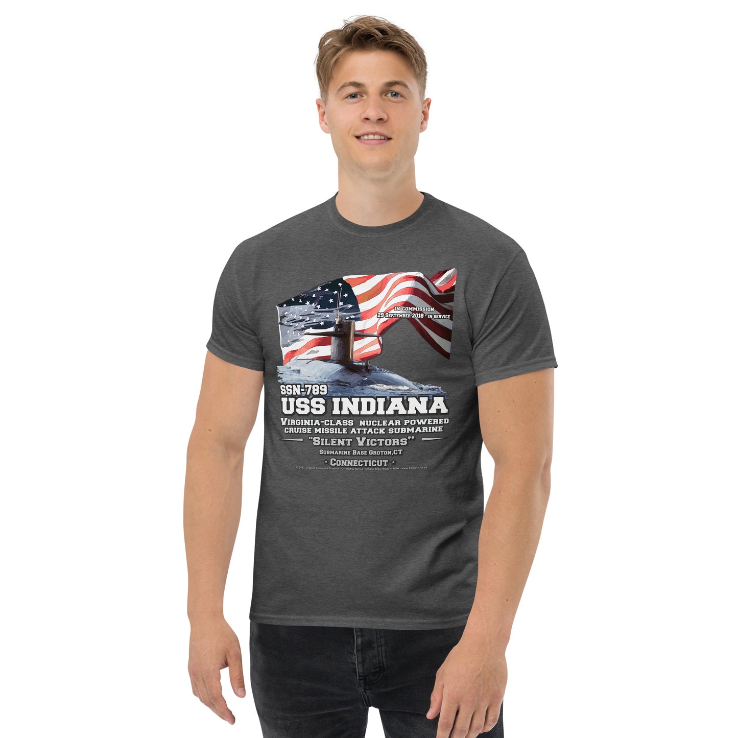 USS INDIANA SSN-789 Submarine t-shirt