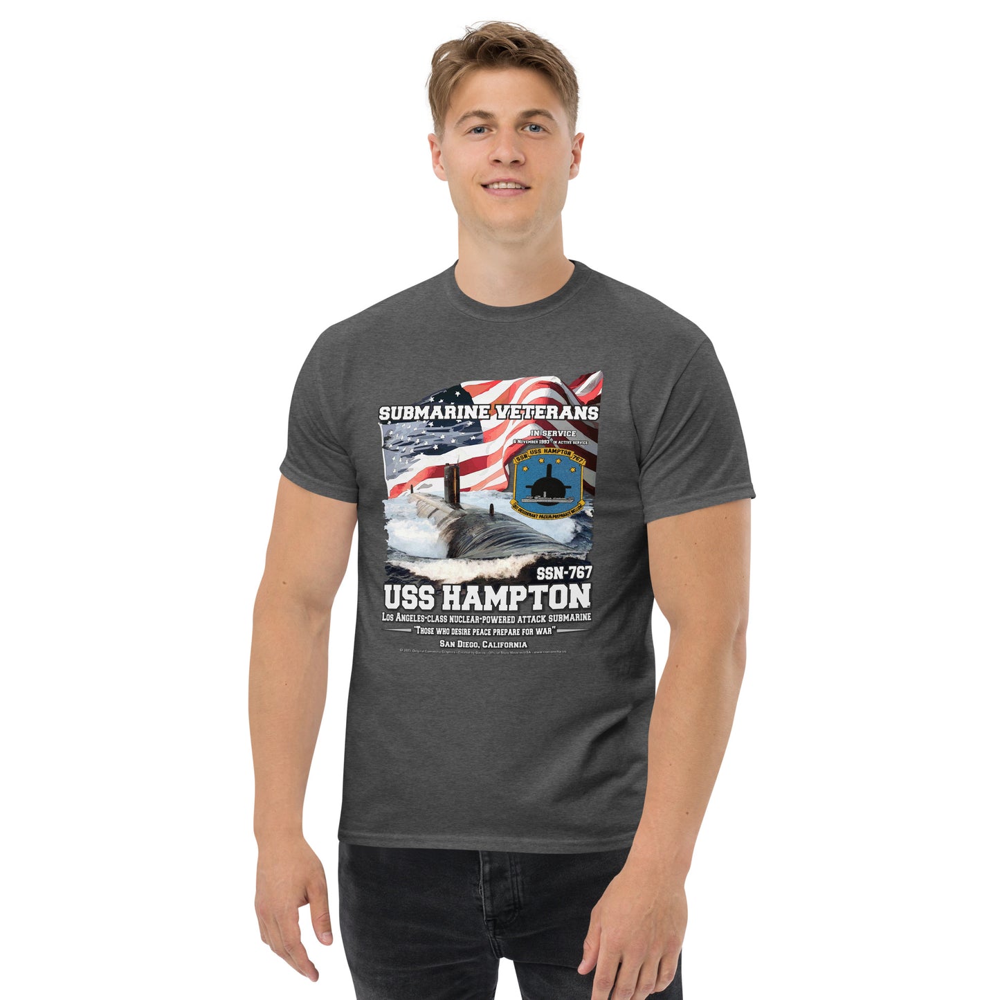 USS HAMPTON SSN-767 Submarine T-shirt