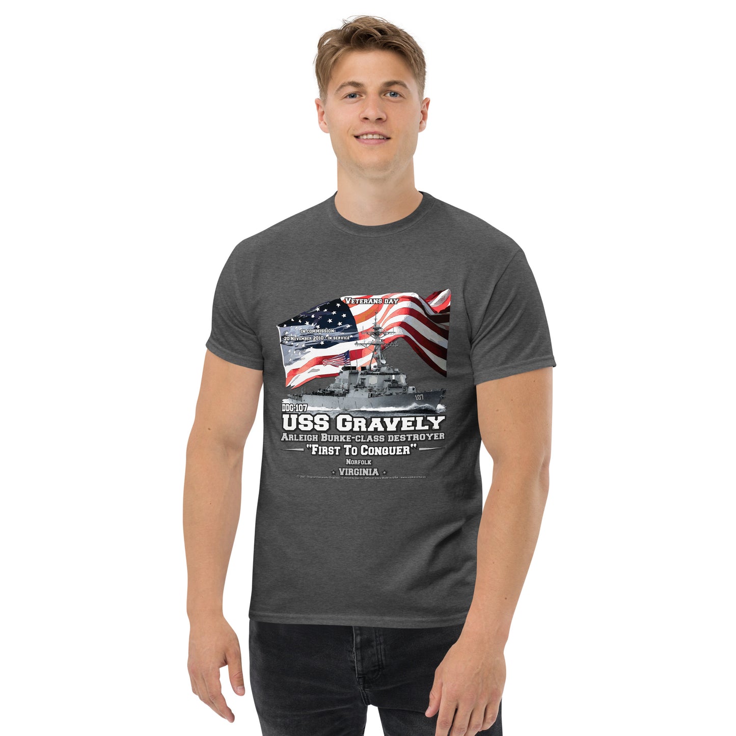 USS GRAVELY DDG-107 Destroyer t-shirt