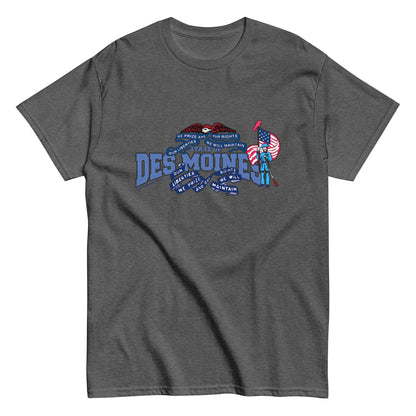 Des Moines t-shirt, Iowa T-shirt, Comancha Graphics,