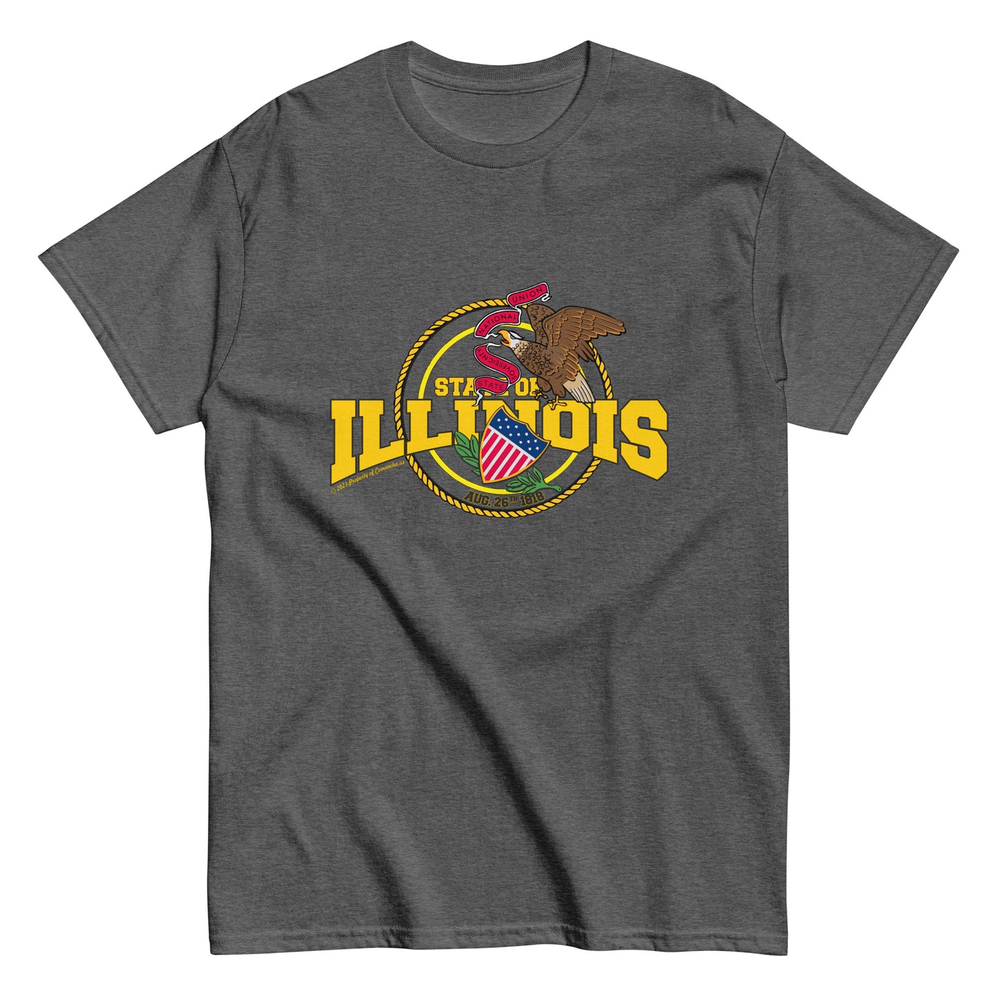 Illinois State T-shirt, Comancha Graphics, comancha tee, Illinois tee,