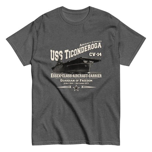 USS TICONDEROGA tee,USS TICONDEROGA CV-14 tee, US NAVY T-shirt, aircraft carrier veterans T-shirt, Property Comancha Graphics,