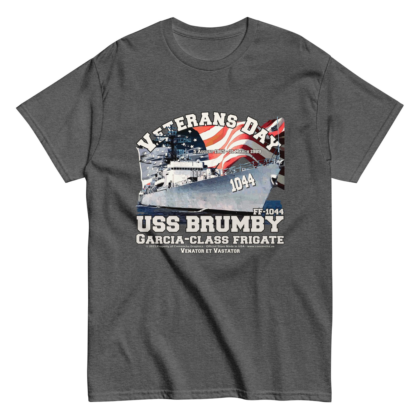 USS BRUMBY t-shirt,USS BRUMBY veterans t-shirt,USS BRUMBY FF-1044 Frigate T-shirt,comancha graphics tee,