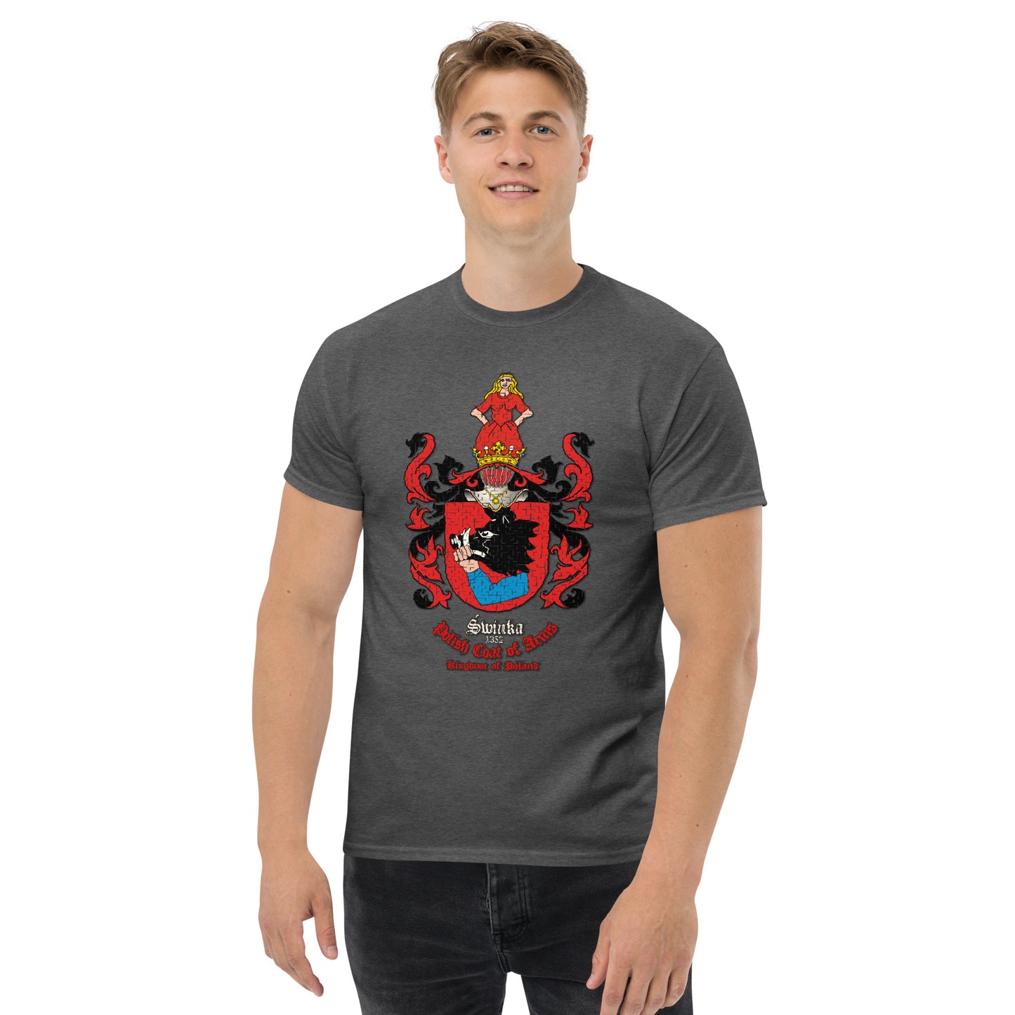 Swinka Herb Koszulka, Herb Rodowy Koszulka, Swinka Coats of Arms tee, Comancha Graphics,