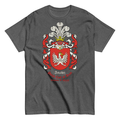 Amadej Herb Koszulka, Herb Rodowy Koszulka, Amadej Coats of Arms Tee, Comancha Graphics tee,