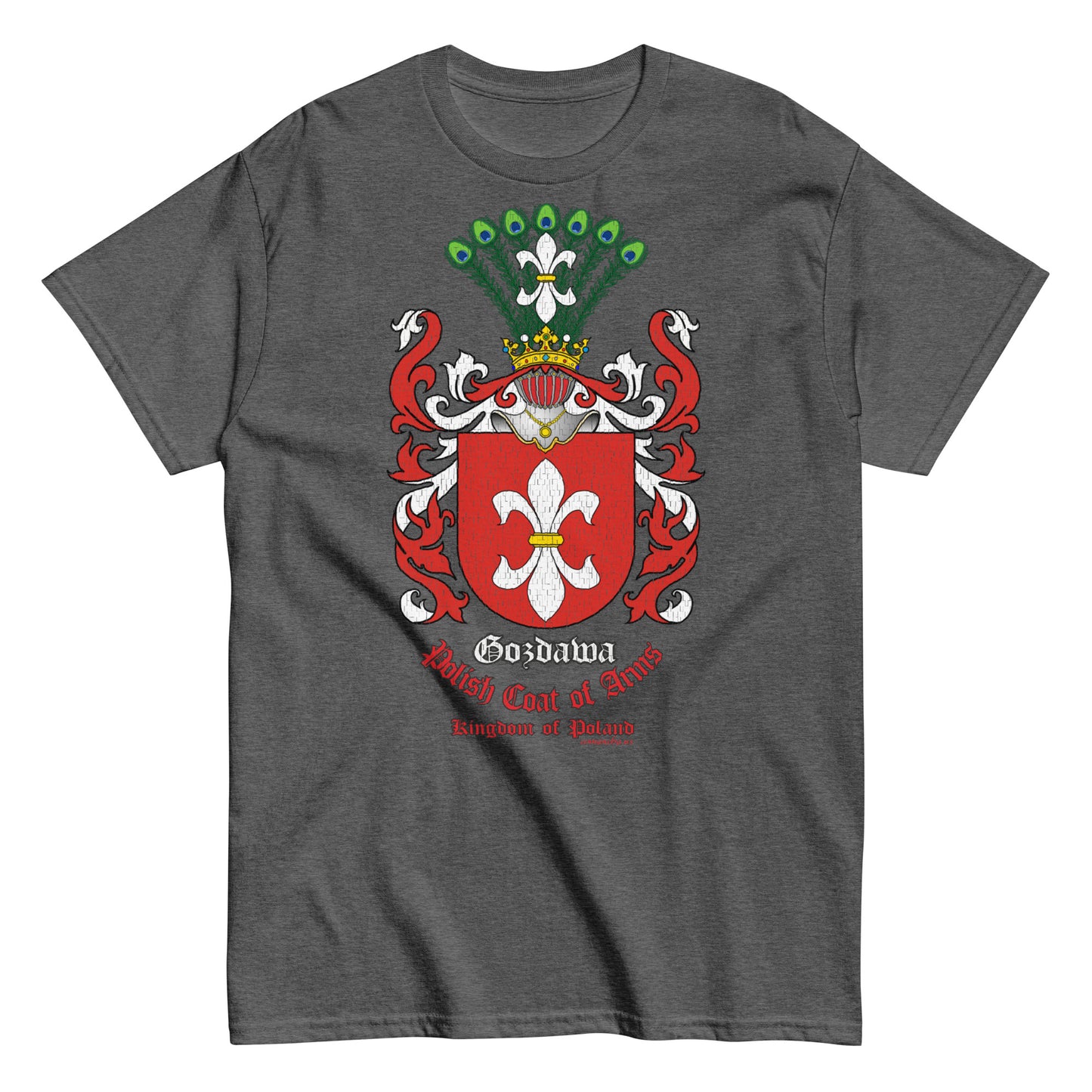 Gozdawa Herb Koszulka, Polskie Herby Rodowe Koszulki, Gozdawa coats of arms tee, Comancha Graphics,