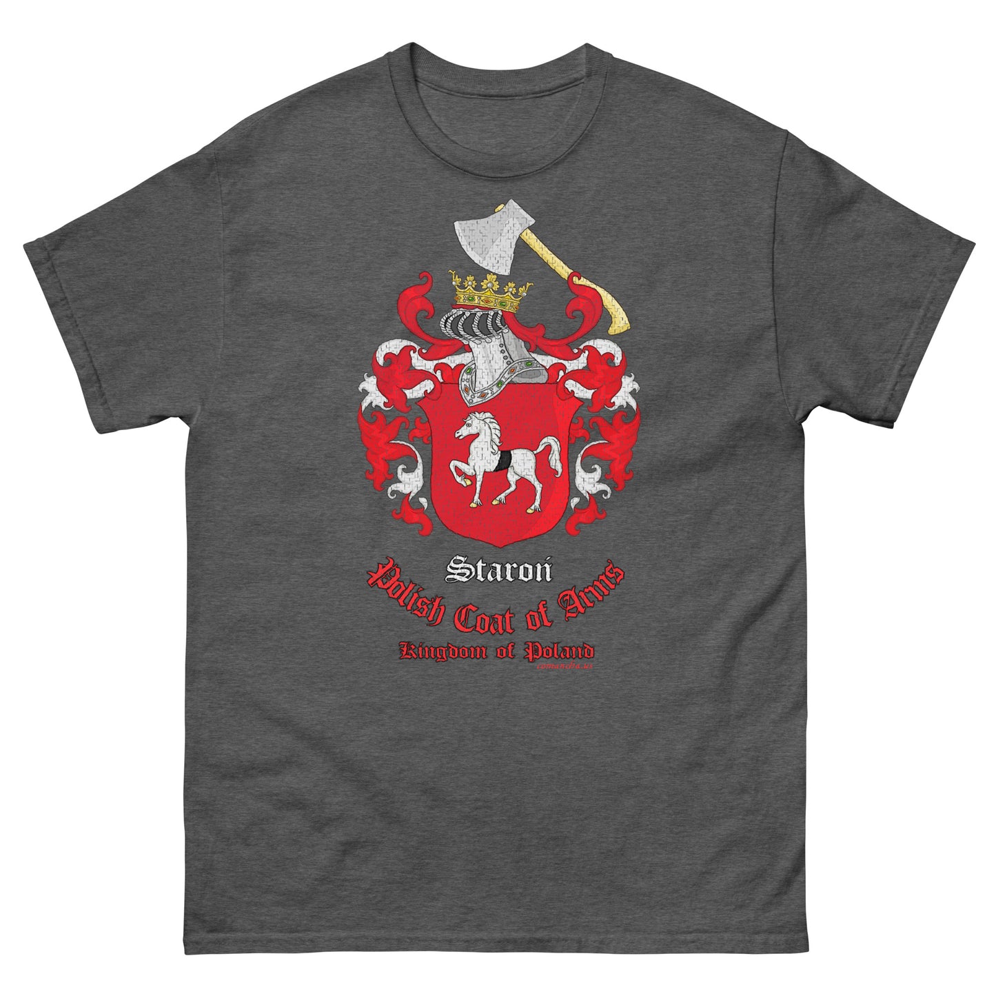 Staron Herb Koszulka, Polskie Herby Rodowe Koszulki, Staron coats of arms t-shirt, Comancha Graphics,