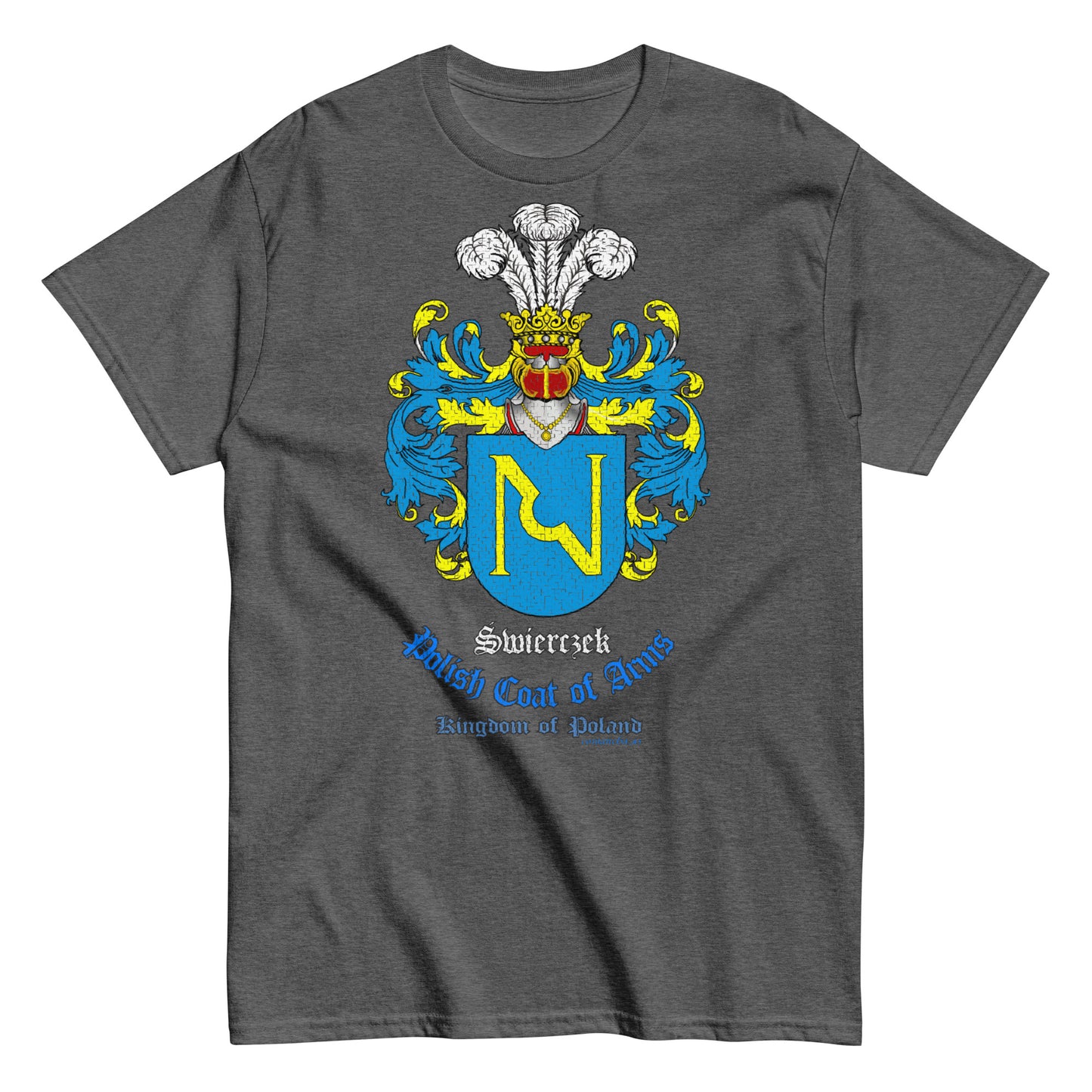 Swierczek Herb szlachecki Koszulka, Polski herb rodowy koszulki, Swierczek coats of arms t-shirt, Comancha Graphics,