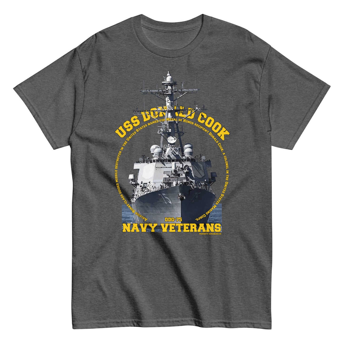 USS Donald Cook DDG-75 T-shirt,USS Donald Cook T-shirt, Comancha Graphics,