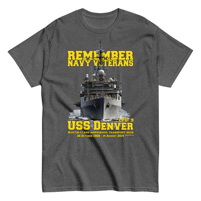 USS DENVER LPD-9 Navy Veterans t-shirt